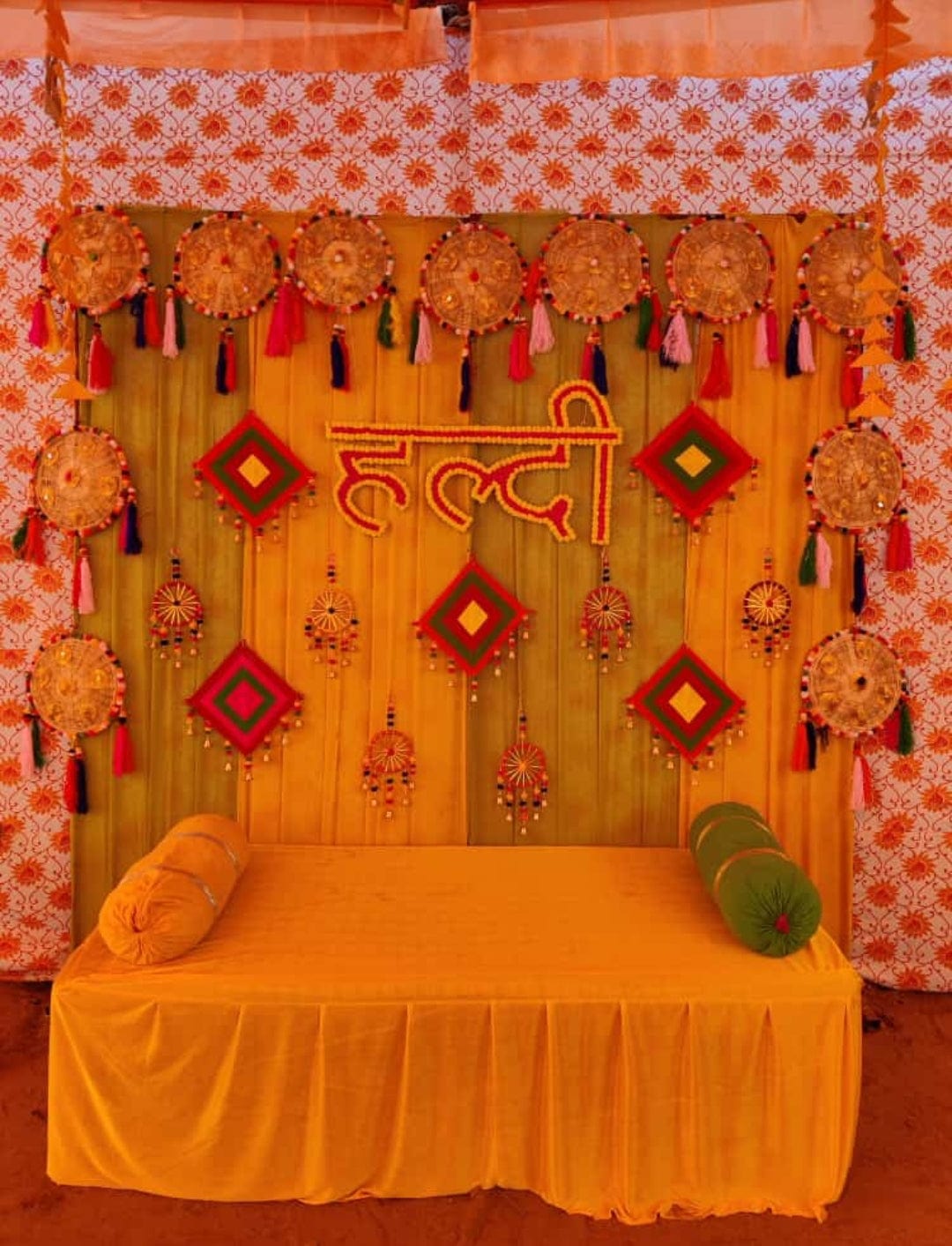 haldi ceremony background decoration  Anil Events Bangalore